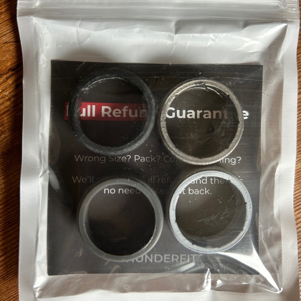 ThunderFit Silicone Rings for Men Variety 4 Pack Size 12